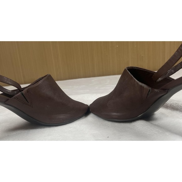 Cato Slingback Heel Shoes Womens Size 8 Brown Open Toe High Stiletto Heels - Picture 6 of 8